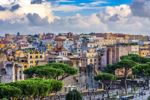 Vue sur la ville de Rome