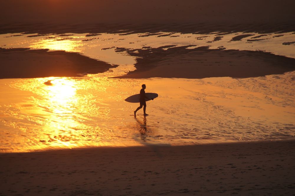 surf sur la plage Hossegor