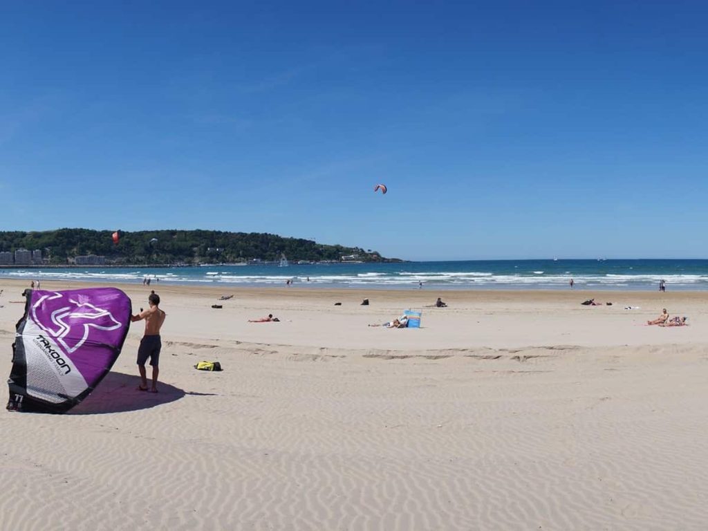 kite surf à hendaye plage