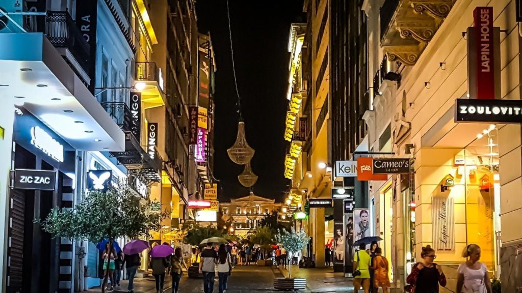 shopping à Athènes en famille