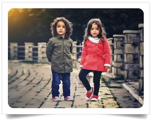 Carte postale personnalisée avec photo des enfants