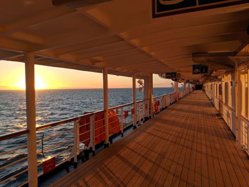 coucher de soleil croisière en Europe