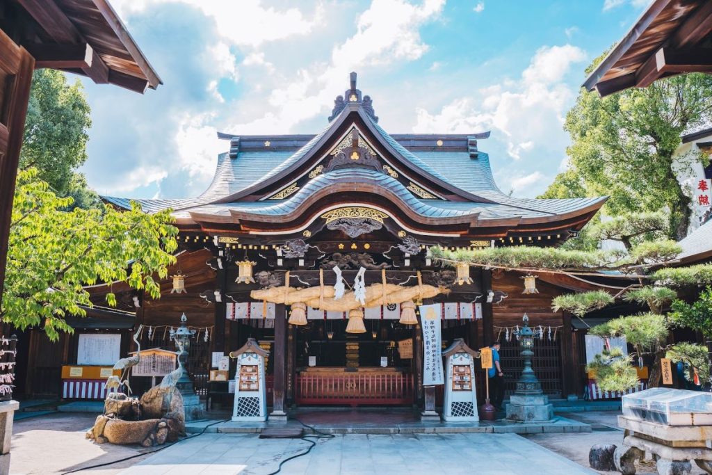temple à Fukuoka en septembre