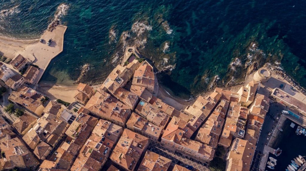 vue aérienne villa Saint-Tropez