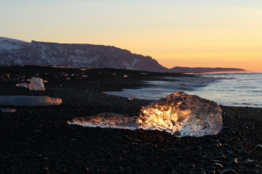plage Jökulsárlón en Islande